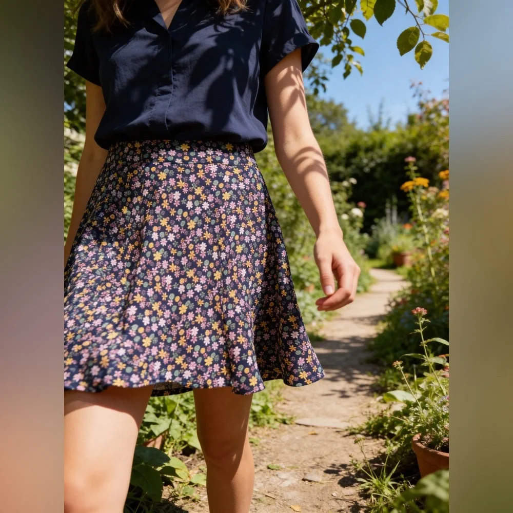 SO Navy Floral Mini Skirt NWT - Picture 3 of 11